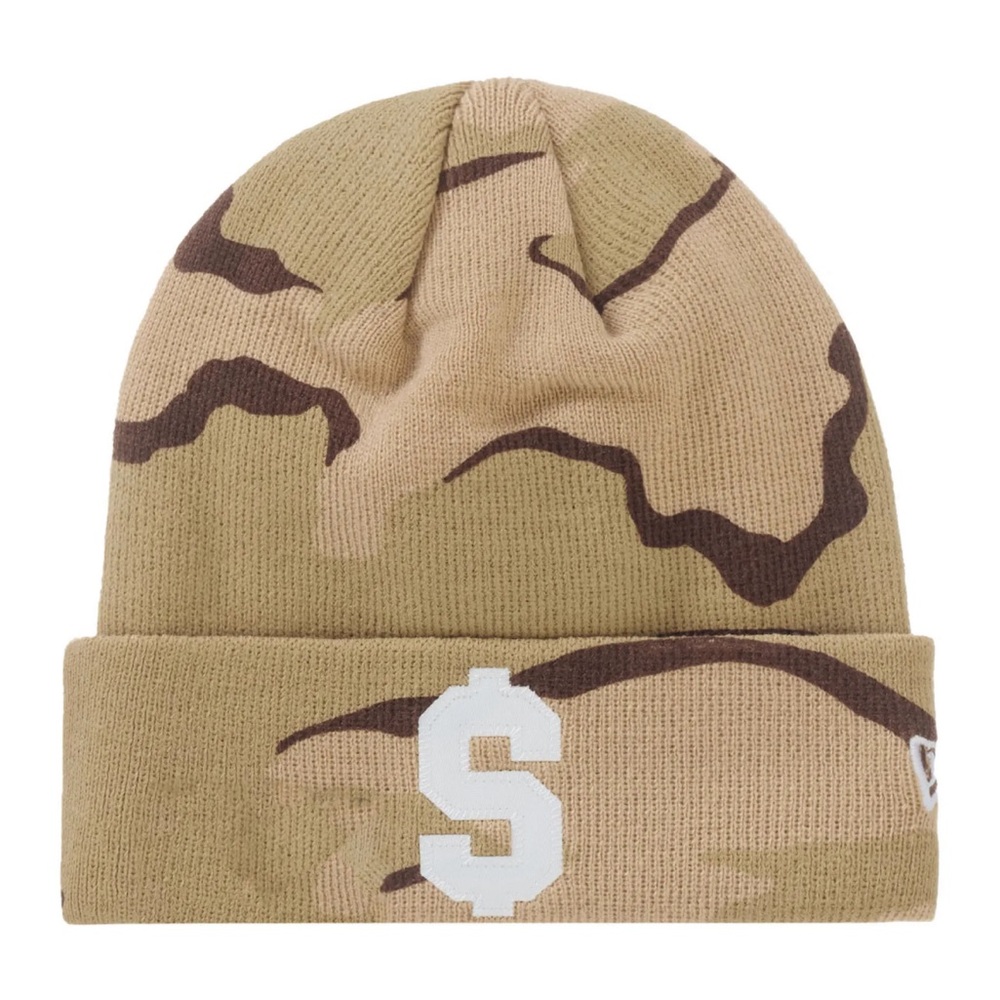 Supreme New Era $ Beanie Desert Camo